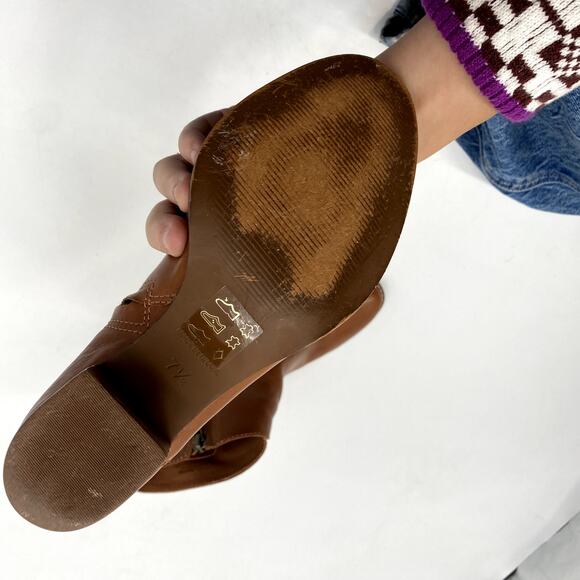 Madewell cognac brown heeled booties - Picture 5 of 6